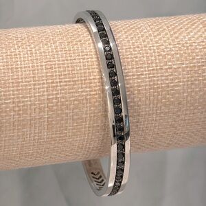 NWT EFFY® Black Spinel Cuff Bracelet in Sterling Silver